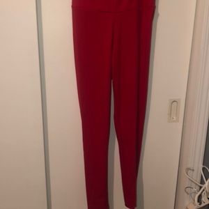 Red leggings